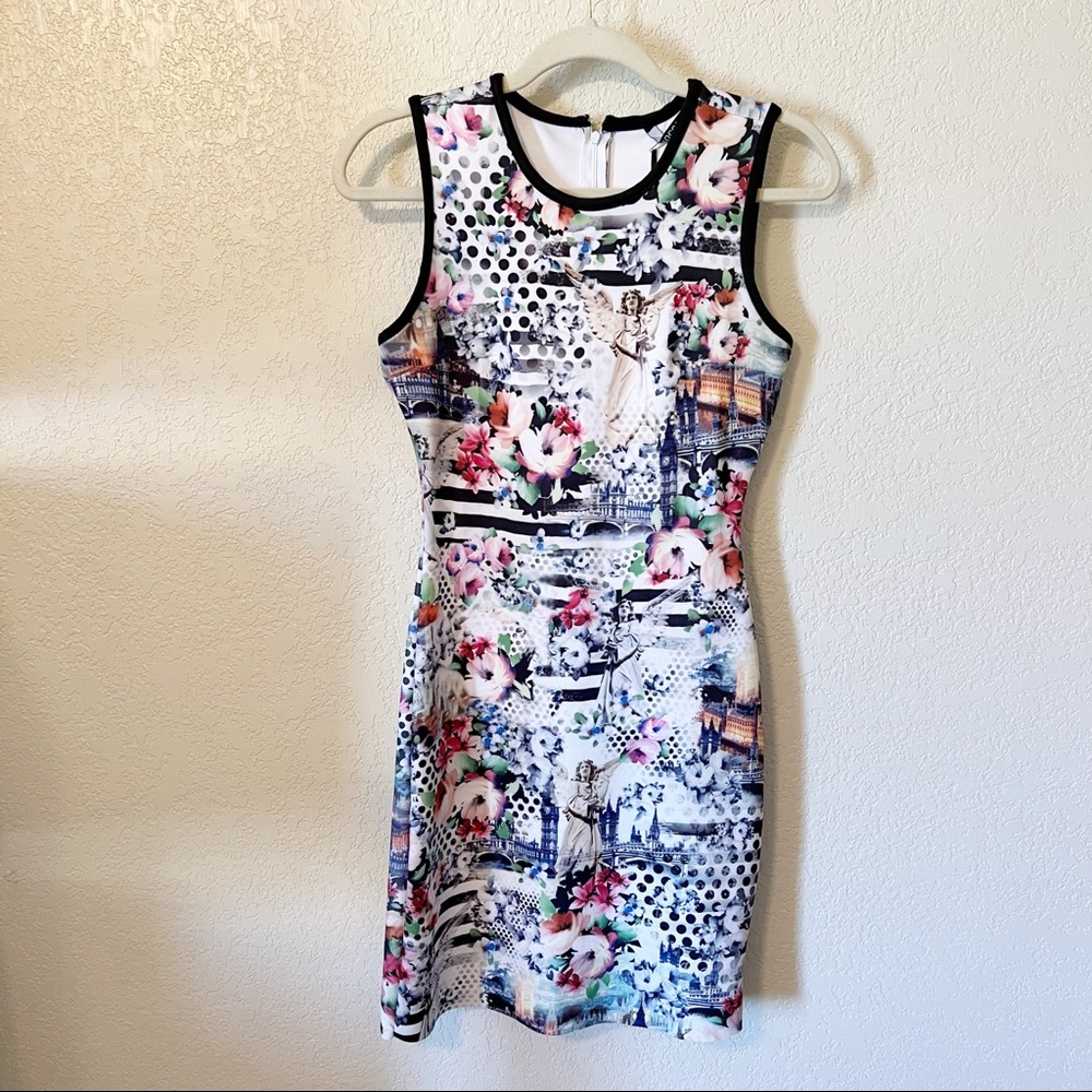 NWT patterned bodycon sleeveless dress